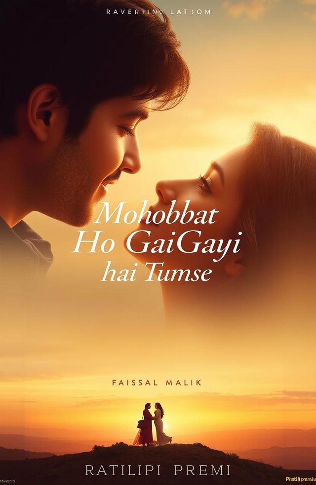 A captivating vertical poster for the romantic drama "Mohobbat Ho Gayi Hai Tumse", featuring an enchanting visual theme