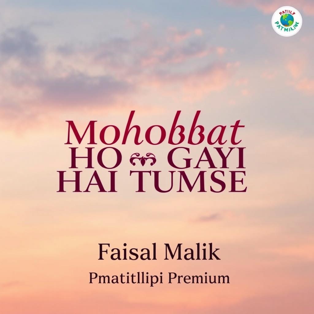 A beautifully designed vertical poster for the romantic drama "Mohobbat Ho Gayi Hai Tumse", showcasing a professional and cinematic style that is perfect for digital platforms