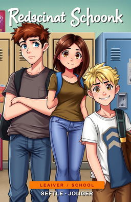 A realistic book cover featuring three teenage characters