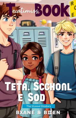 A realistic book cover featuring three teenage characters