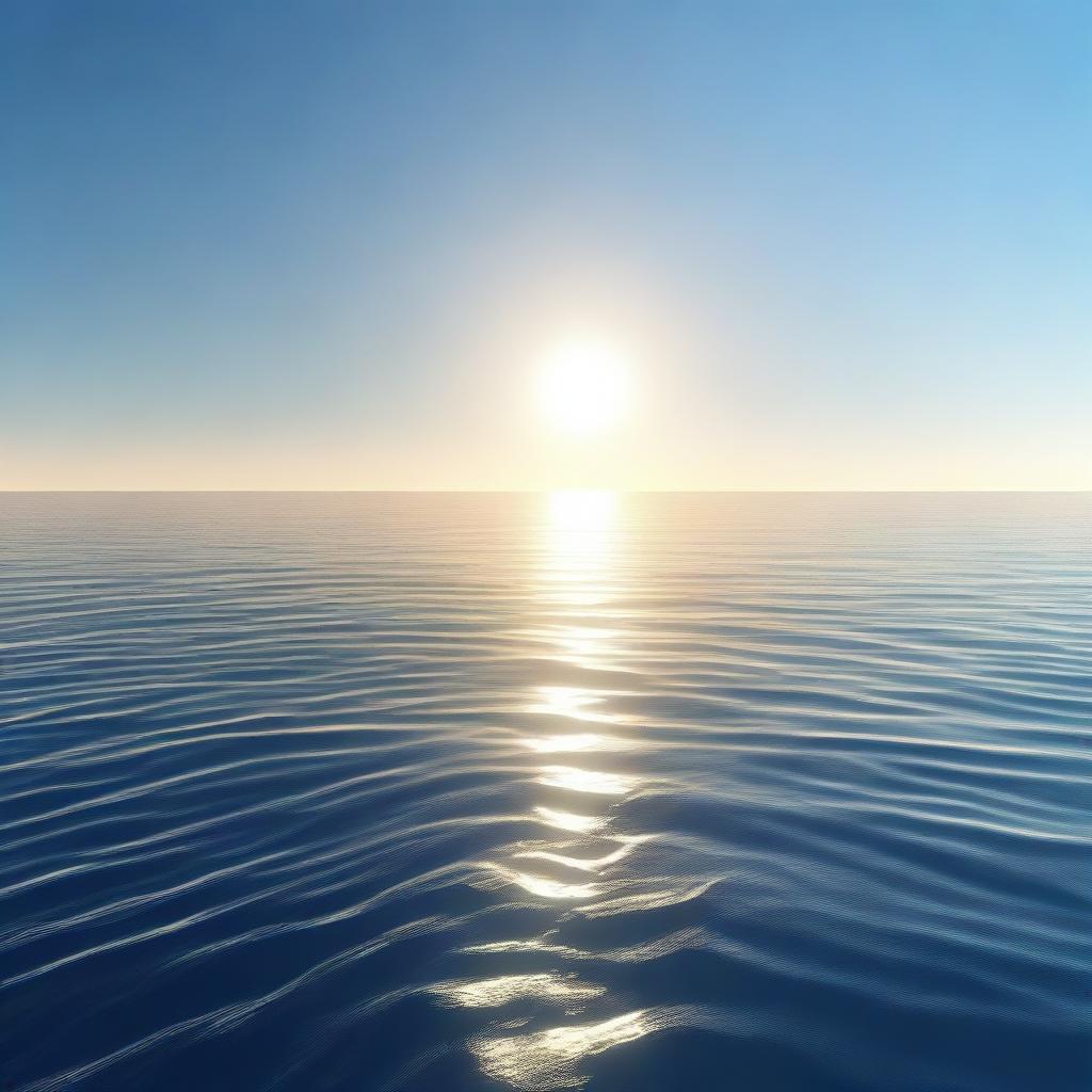 A high-quality digital art image of a serene ocean scene