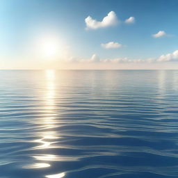 A high-quality digital art image of a serene ocean scene