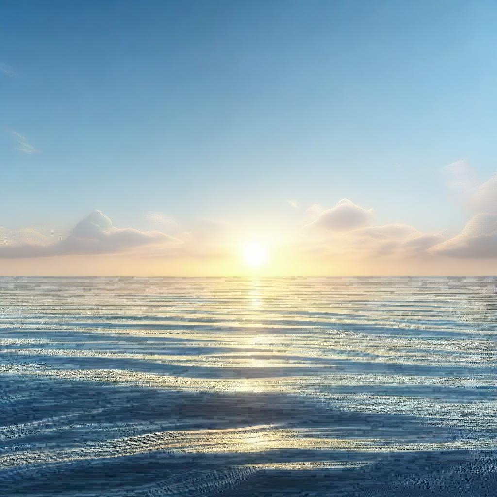 A high-quality digital art image of a serene ocean scene