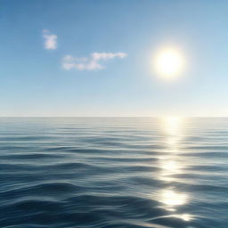 A high-quality digital art image of a serene ocean scene