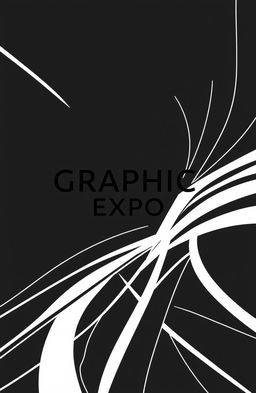 A stunning black and white cover design for an art album titled 'Graphic Expo'