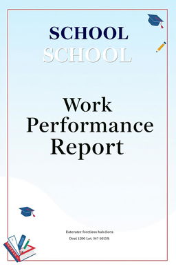 A professional and visually appealing cover page design for a school work performance report