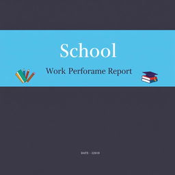 A professional and visually appealing cover page design for a school work performance report