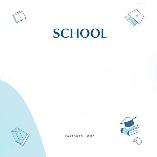 A professional and visually appealing cover page design for a school work performance report