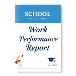 A professional and visually appealing cover page design for a school work performance report