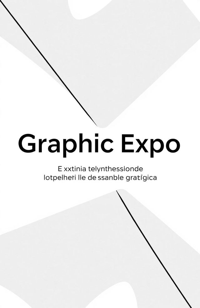 A square black and white cover for an art album titled 'Graphic Expo', showcasing the creativity of students specializing in graphic design