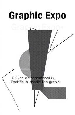 A square black and white cover for an art album titled 'Graphic Expo', showcasing the creativity of students specializing in graphic design