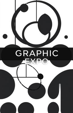 A modern square album cover in black and white titled 'Graphic Expo', featuring abstract graphic elements