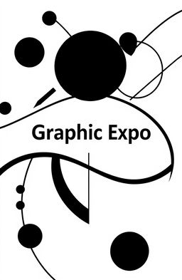 A modern square album cover in black and white titled 'Graphic Expo', featuring abstract graphic elements