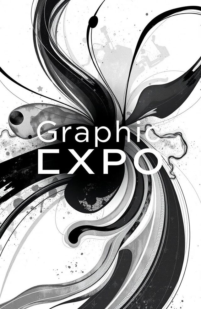 A square album cover for an art collection titled 'Graphic Expo', showcasing abstract graphic elements