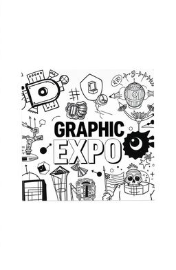 A square black-and-white album cover titled 'Graphic Expo'