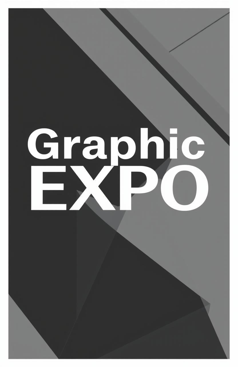 A square black and white cover design for an album titled 'Graphic Expo'