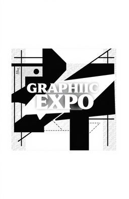 A square black and white cover design for an album titled 'Graphic Expo'