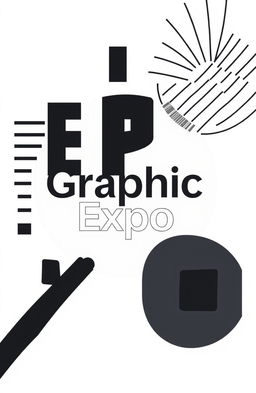 A square black and white cover design for an album titled 'Graphic Expo'