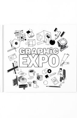 A square black and white cover design for an album titled 'Graphic Expo'