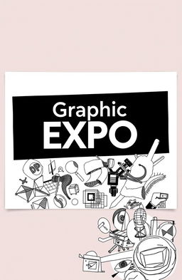 A square black and white cover design for an album titled 'Graphic Expo'