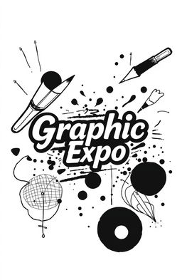 A square black and white album cover titled 'Graphic Expo'