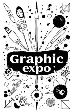 A square black and white album cover titled 'Graphic Expo'