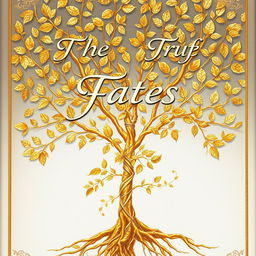 A captivating book cover featuring the title "The Tree of Fates" elegantly written in intricate calligraphy