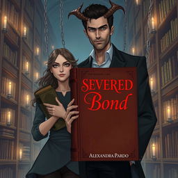 In an illustrative realism style, a mystical library serves as the backdrop, featuring towering shelves filled with ancient books, all illuminated by the soft flickering of candlelight