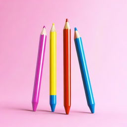 A high-quality 3D image of a cute, plastic pencil designed for kids