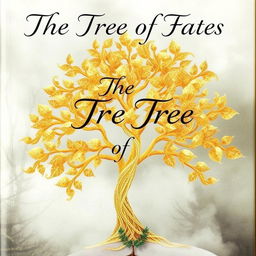 A book cover featuring the title "The Tree of Fates" written in elegant calligraphy