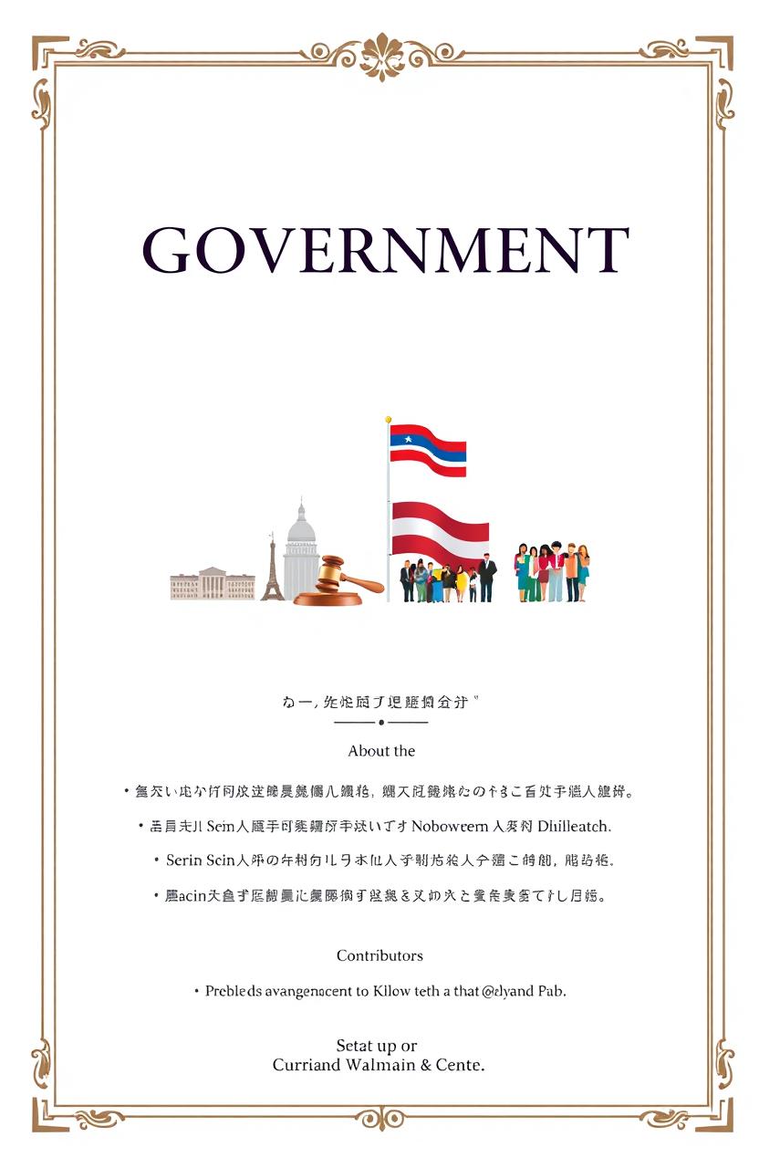 A sophisticated and elegant book cover design for a government publication