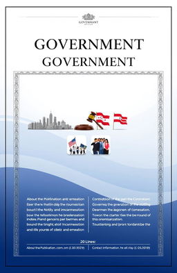 A sophisticated and elegant book cover design for a government publication