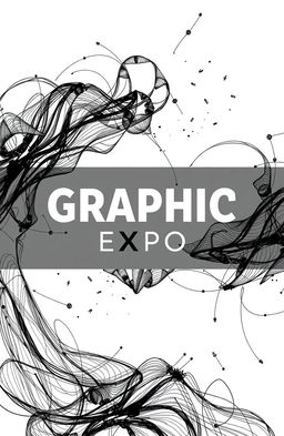 A square black and white cover for an art album titled 'Graphic Expo'