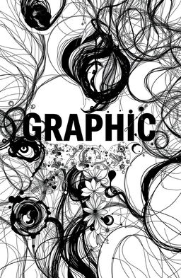 A square black and white cover for an art album titled 'Graphic Expo'