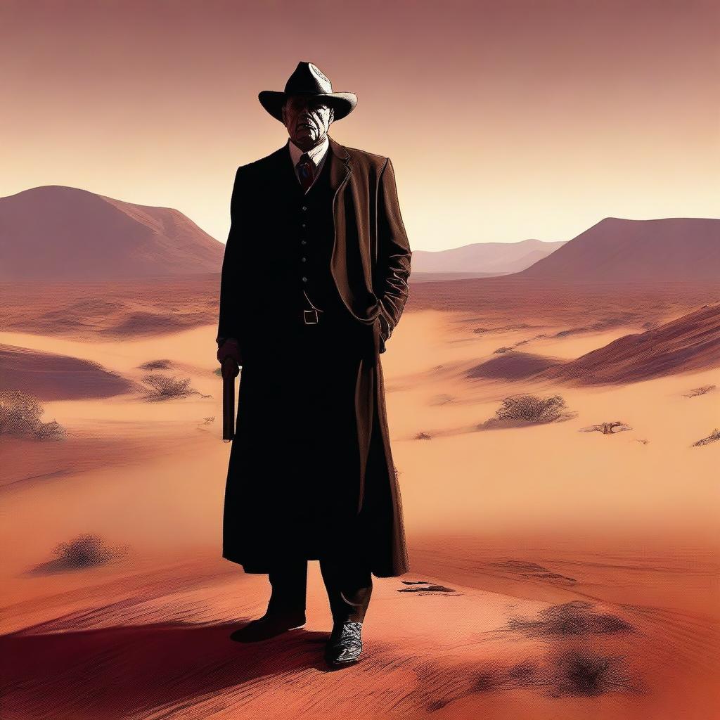 A high-quality digital art representation of Judge Holden from 'Blood Meridian'