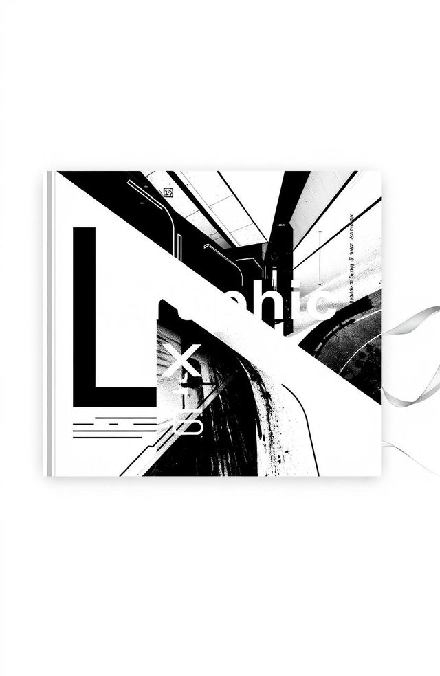 A striking black and white square cover design for an art album titled 'Graphic Expo'