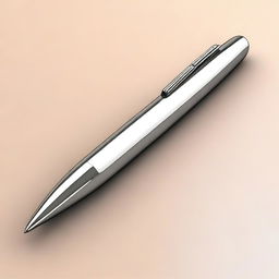 A high-quality 3D image of a single, short, plastic pen