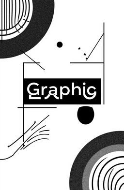 A square black and white cover design for an art album titled 'Graphic Expo'