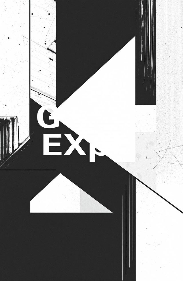 A square black and white cover design for an art album titled 'Graphic Expo'