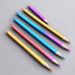 A high-quality 3D image of a single, short, plastic pencil