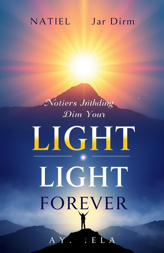 A captivating book cover design featuring the title 'Nothing Can Dim Your LIGHT FOREVER'