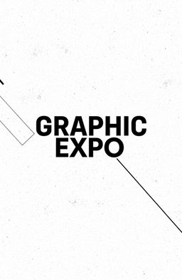 A square black and white cover design for a graphic album titled 'Graphic Expo'