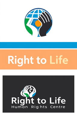 A modern and professional logo design for the Right to Life Human Rights Centre, an NGO based in Colombo