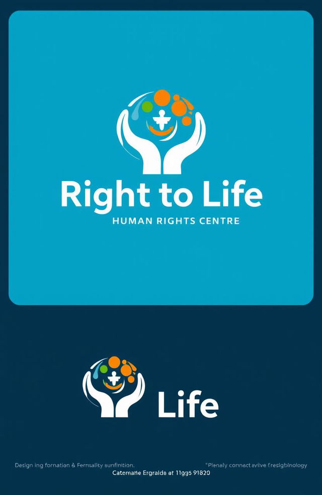 A modern and professional logo design for the Right to Life Human Rights Centre, an NGO based in Colombo