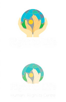 A modern and professional logo design for the Right to Life Human Rights Centre, an NGO based in Colombo
