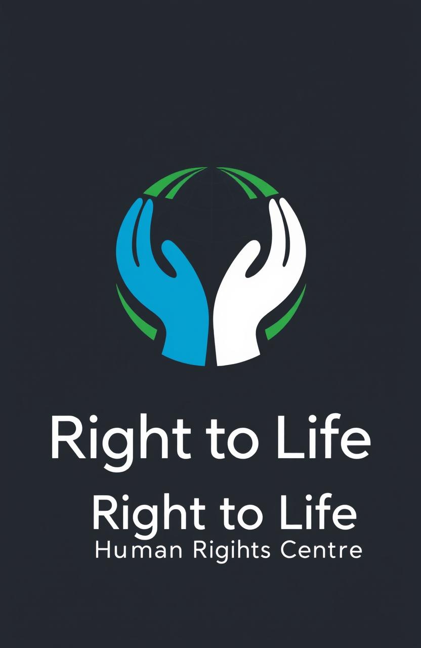 A modern and professional logo design for the Right to Life Human Rights Centre, an NGO based in Colombo