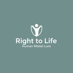 A refined and professional logo design for the Right to Life Human Rights Centre, an NGO based in Colombo