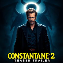 An intriguing teaser poster for 'Constantine 2', featuring Keanu Reeves as John Constantine