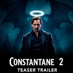 An intriguing teaser poster for 'Constantine 2', featuring Keanu Reeves as John Constantine