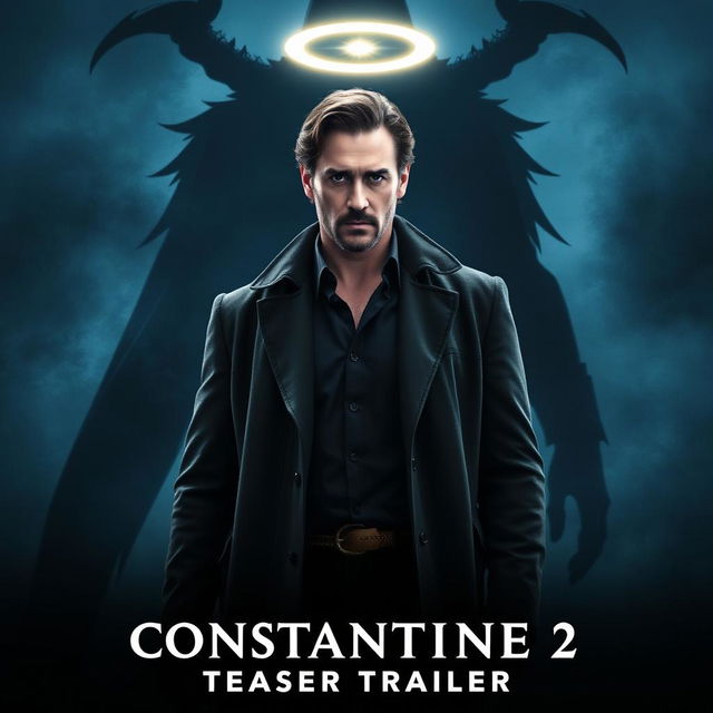 An intriguing teaser poster for 'Constantine 2', featuring Keanu Reeves as John Constantine